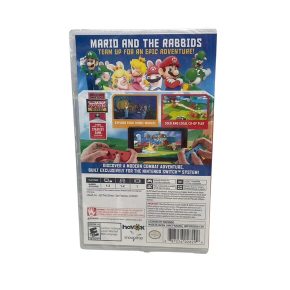 Mario + Rabbids Kingdom Battle 2017 Nintendo Switch Video Game New Sealed - Picture 2 of 5